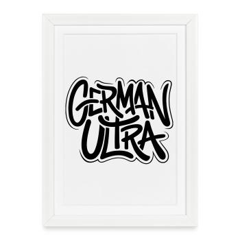 Ultra allemand - Affiche encadrée (27 × 37 cm) - blanc - Devant