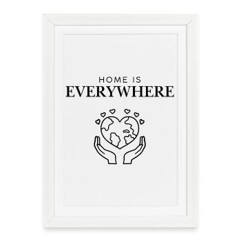 Home_Is_Everywhere_icon_black - Affiche encadrée (27 × 37 cm) - blanc - Devant
