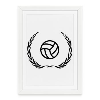 Volleyball Icon - Framed poster (27 × 37 cm) - white - Front