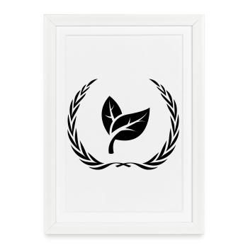 Leaf Ecology Wreath - Framed poster (27 × 37 cm) - white - Front