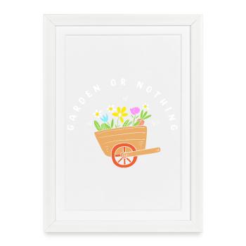 Cadeau de vers de compost - Affiche encadrée (27 × 37 cm) - blanc - Devant