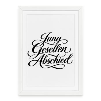 Enterrement de vie de garçon - Affiche encadrée (27 × 37 cm) - blanc - Devant
