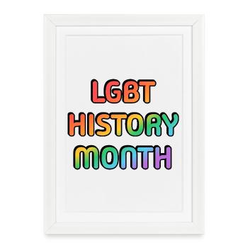 LGBT history month - Framed poster (27 × 37 cm) - white - Front
