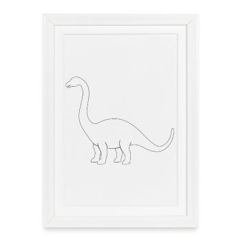 Brontosaurus - Framed poster (27 × 37 cm) - white - Front