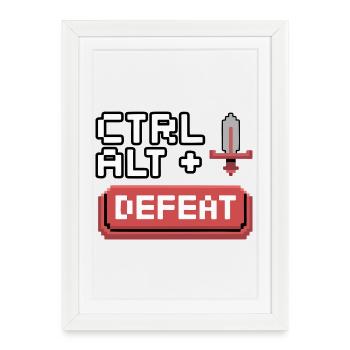 Ctrl Alt Remove Pixel Design - Framed poster (27 × 37 cm) - white - Front