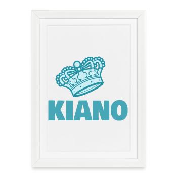 Cadeau pour Kiano - Affiche encadrée (27 × 37 cm) - blanc - Devant