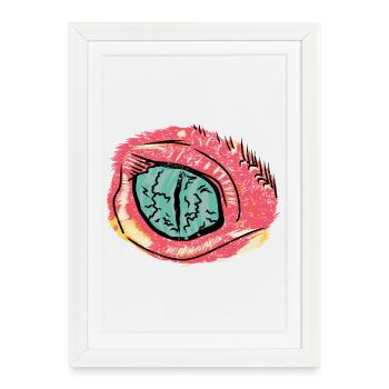 Conjonctivite dans le style pop art - Affiche encadrée (27 × 37 cm) - blanc - Devant
