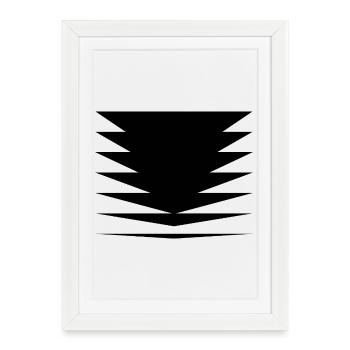 Black triangles design - Framed poster (27 × 37 cm) - white - Front