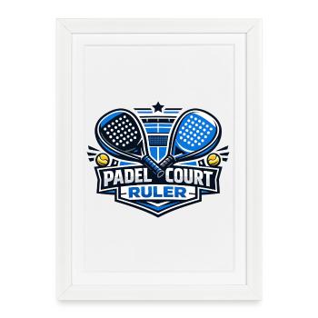 Padel Court Ruler Logo - Framed poster (27 × 37 cm) - white - Front