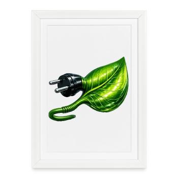 Green Energy Sheet - Framed poster (27 × 37 cm) - white - Front