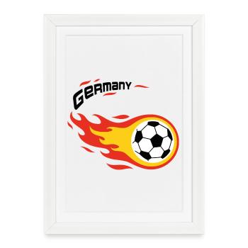 Football Fan Shirt Germany Germany Komet - Framed poster (27 × 37 cm) - white - Front