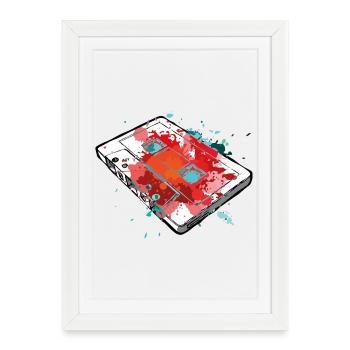 tape - Framed poster (27 × 37 cm) - white - Front
