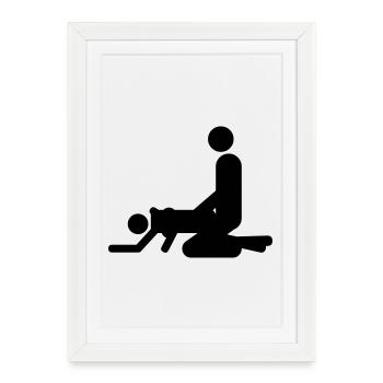 von hinten - Framed poster (27 × 37 cm) - white - Front