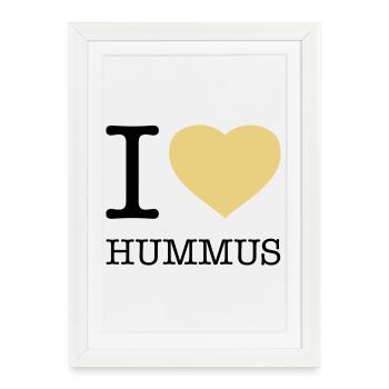 I LOVE HUMMUS - Framed poster (27 × 37 cm) - white - Front