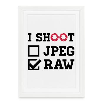 I Shoot – Fotografie Kamera Fotograf - Gerahmtes Poster (27 × 37 cm) - Weiß - Vorne