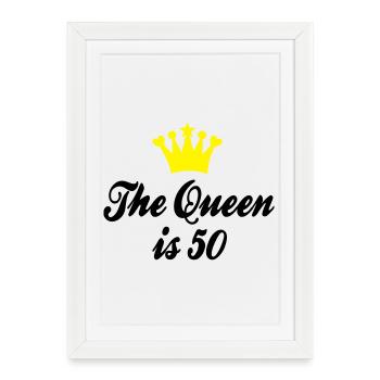50th birthday - Framed poster (27 × 37 cm) - white - Front