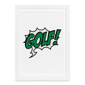 2541614 15928109 golf exclamation - Framed poster (27 × 37 cm) - white - Front
