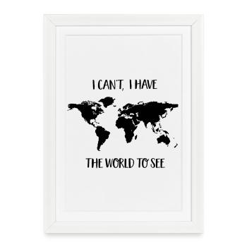 Voyages - Affiche encadrée (27 × 37 cm) - blanc - Devant