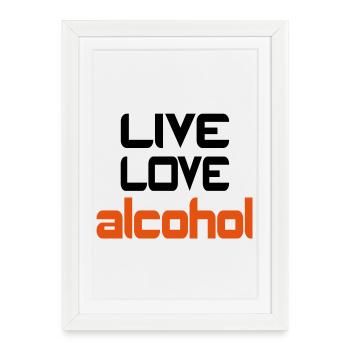 alcool - Affiche encadrée (27 × 37 cm) - blanc - Devant