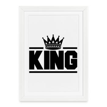King - Framed poster (27 × 37 cm) - white - Front