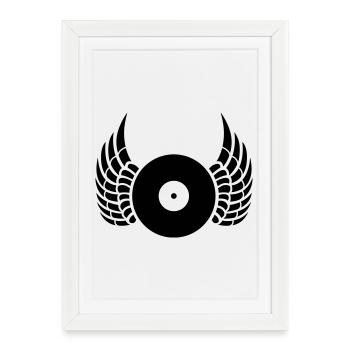 dj - Affiche encadrée (27 × 37 cm) - blanc - Devant