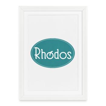 Rhodes Greece - Framed poster (27 × 37 cm) - white - Front