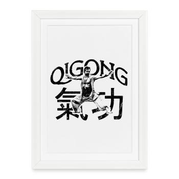 Conception de l’exercice énergétique Qigong - Affiche encadrée (27 × 37 cm) - blanc - Devant