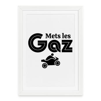 moto, fan de moto, motarde - Affiche encadrée (27 × 37 cm) - blanc - Devant