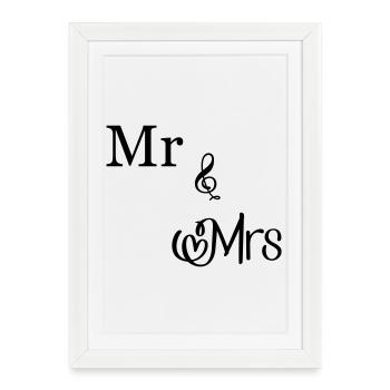 M. et Mme - Affiche encadrée (27 × 37 cm) - blanc - Devant