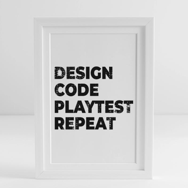 Test de test de Design Code Affiche encadrée (27 × 37 cm)