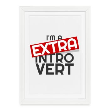 Si vous êtes introverti, prenez-le !! - Affiche encadrée (27 × 37 cm) - blanc - Devant