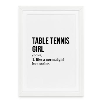 Table Tennis Table Tennis Table Tennis - Framed poster (27 × 37 cm) - white - Front