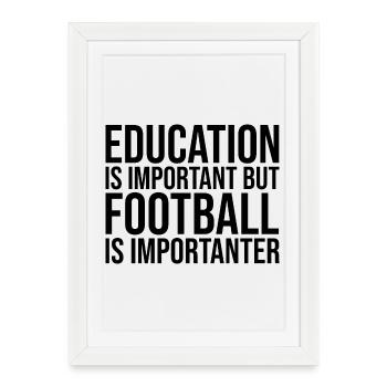 Football Football Football - Affiche encadrée (27 × 37 cm) - blanc - Devant