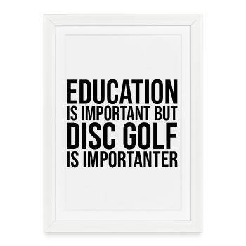 Disc Golf Disc Golf Disc Golf - Framed poster (27 × 37 cm) - white - Front