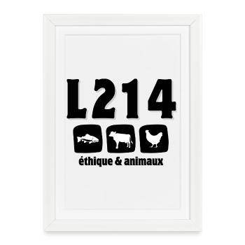 vegan, animal welfare, animal rights activist - Framed poster (27 × 37 cm) - white - Front