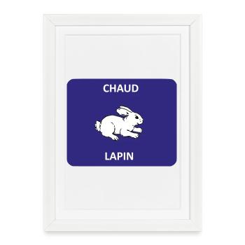 Chaud Lapin - Affiche encadrée (27 × 37 cm) - blanc - Devant