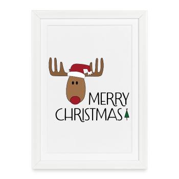 Joyeux Noël - Affiche encadrée (27 × 37 cm) - blanc - Devant