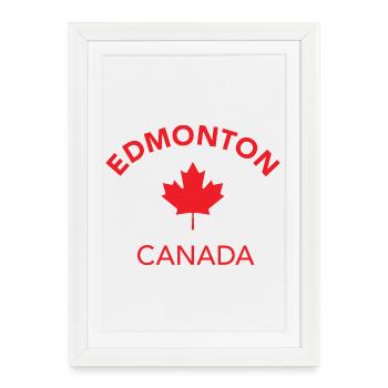EDMONTON, CANADA - Affiche encadrée (27 × 37 cm) - blanc - Devant