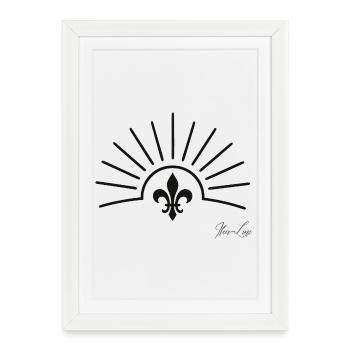 Ligne Ilea - Affiche encadrée (27 × 37 cm) - blanc - Devant