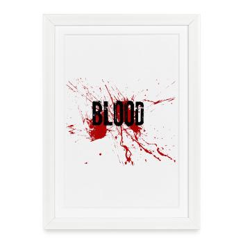 Bloody Splatter Lettering - Framed poster (27 × 37 cm) - white - Front