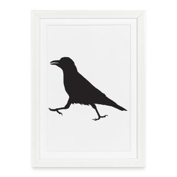 Crow I - Framed poster (27 × 37 cm) - white - Front
