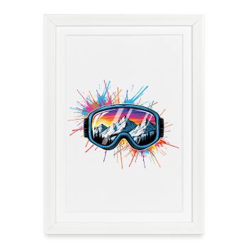 Lunettes de ski Après Ski Party Crew Ski de neige Ski - Affiche encadrée (27 × 37 cm) - blanc - Devant