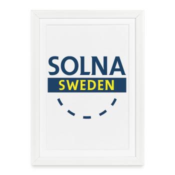 Solna Sweden logo circular design - Framed poster (27 × 37 cm) - white - Front
