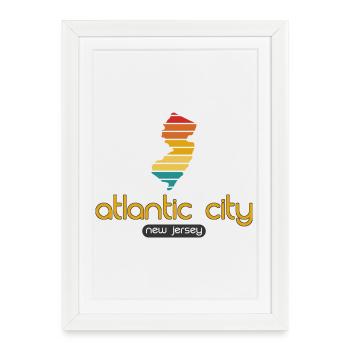Atlantic City - New Jersey - United States America - Framed poster (27 × 37 cm) - white - Front