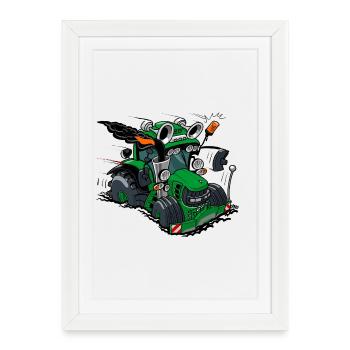 0968_Groene_Trekker_6630-V2 - Affiche encadrée (27 × 37 cm) - blanc - Devant