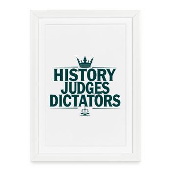 History Judges Dictators Justice Statement - Framed poster (27 × 37 cm) - white - Front