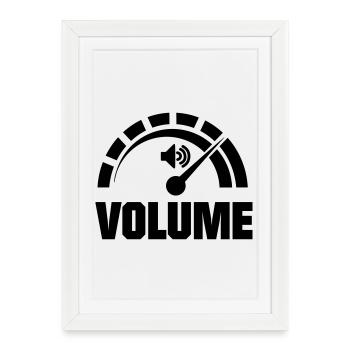 Volume knob pointer - Framed poster (27 × 37 cm) - white - Front