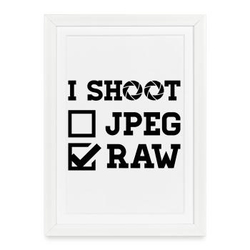 I Shoot – Photography Camera Photographer - Framed poster (27 × 37 cm) - white - Front