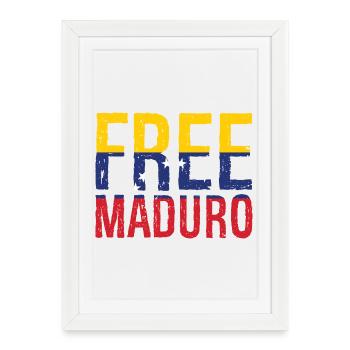 Libérez Maduro Venezuela - Affiche encadrée (27 × 37 cm) - blanc - Devant