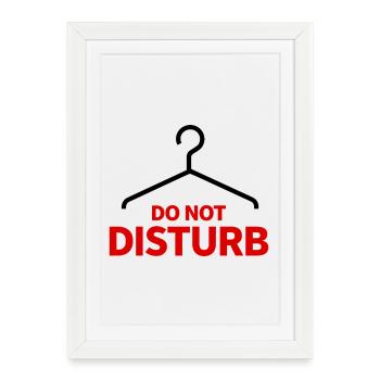 Ne pas déranger Hanger Dire Humour - Affiche encadrée (27 × 37 cm) - blanc - Devant